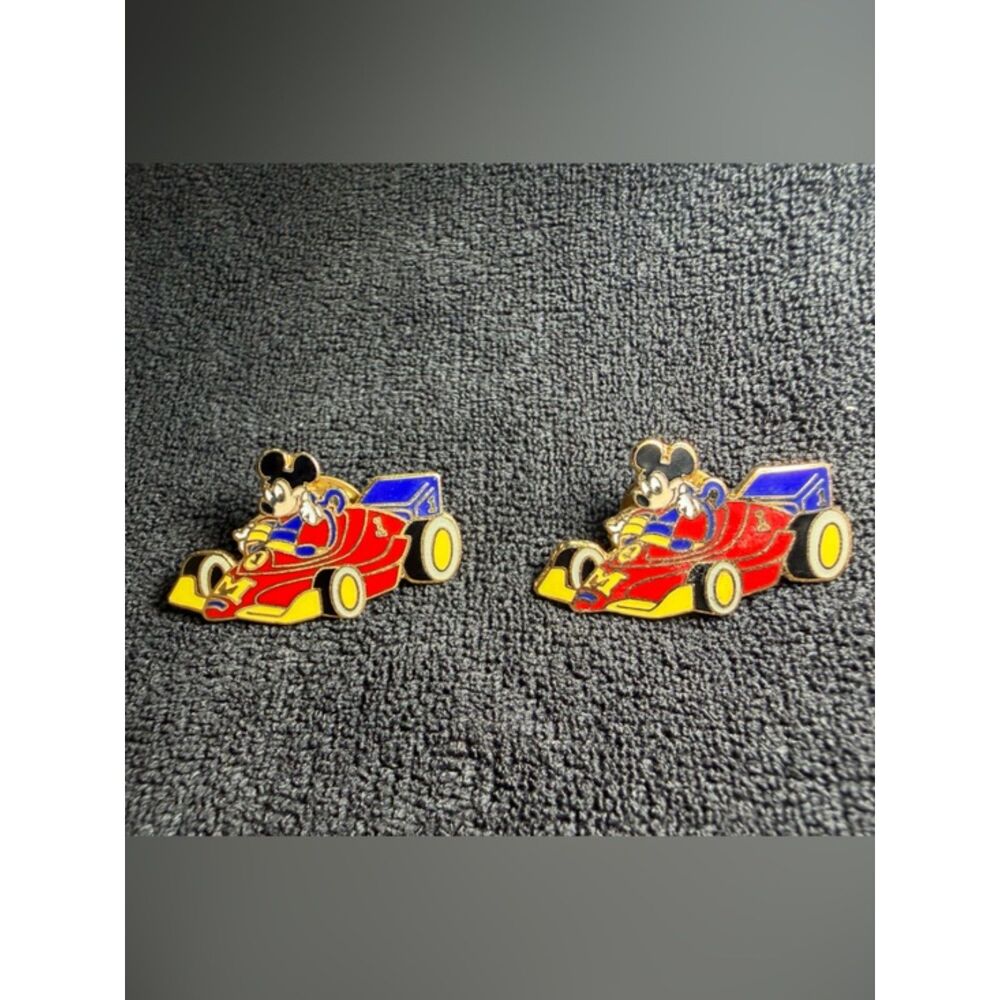 1996 Walt Disney World Indy 200 Inaugural Race Mickey Mouse Pins (2)